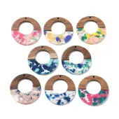 Resin and Walnut Pendants