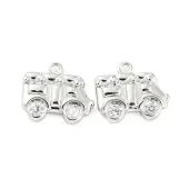 Brass Micro Pave Cubic Zirconia Pendants