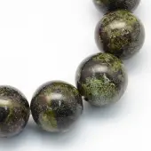 Round Natural Dragon Blood Jasper Beads Strands
