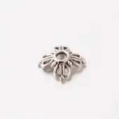4-Petal Tibetan Style Alloy Bead Cap