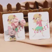 Rectangle Paper Hair Clip Display Cards