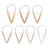 7Pcs 7 Style Bamboo Circular Knitting Needles