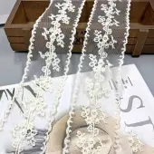 30 Yards Milk Fiber Embroidery Lace Trim