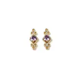 Brass Pave Cubic Zirconia Connector Charms