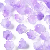 Transparent Two Tone Spray Painted Glass Beads