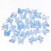 Transparent Spray Painted Glass Charms