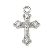 Brass Micro Pave Clear Cubic Zirconia Pendants