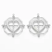 Brass Micro Pave Cubic Zirconia Pendants