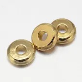Flat Round Brass Spacer Beads