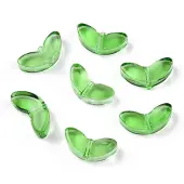 Spray Painted Transparent Glass Beads