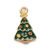 Christmas Theme Alloy Enamel Pendants