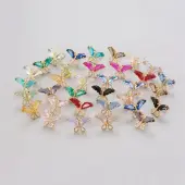 Brass Micro Pave Clear Cubic Zirconia Stud Earrings