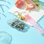 Motorbike Quicksand Acrylic Keychain