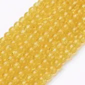 Spray Painted Crackle Glass Beads Strands