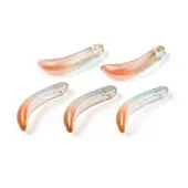 Transparent Glass Banana Pendants