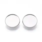 304 Stainless Steel Brooch Cabochon Settings