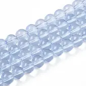 Baking Paint Transparent Glass Beads Strands