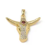 Brass Micro Pave Cubic Zirconia Pendants