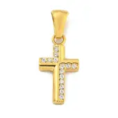 Ion Plating(IP) 304 Stainless Steel Cubic Zirconia Pendants