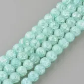 Synthetic Crackle Quartz Beads Strands