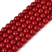 Opaque Solid Color Glass Beads Strands