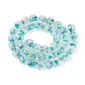 Handmade Foil Lampwork Beads Strands