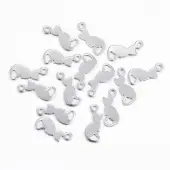 Tarnish Resistant 304 Stainless Steel Kitten Charms
