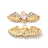 Rack Plating Alloy Rhinestone Charms