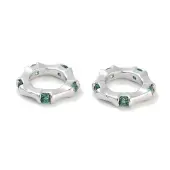 Brass Pave Cubic Zirconia Linking Rings
