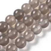 Natural Grey Agate Bead Strands