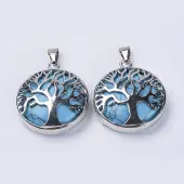 Dyed Synthetic Turquoise Pendants