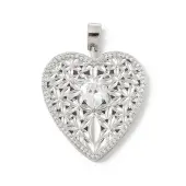 Brass Micro Pave Cubic Zirconia Pendants