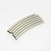 Platinum Plated Brass Curved Tube Beads for Jewelry DIY Accessories