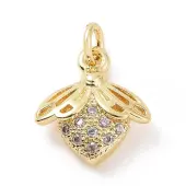 Brass Micro Pave Cubic Zirconia Charms
