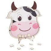 Cow Theme Wooden Baby Shower Guest Book for Birthday Party