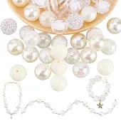 1 Set Mixed Style Acrylic Round Beads Sets