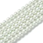 Eco-Friendly  Dyed Glass Pearl Round Beads Strands