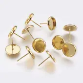 304 Stainless Steel Stud Earring Settings