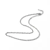 Non-Tarnish 304 Stainless Steel Singapore Chain Necklace for Men Women