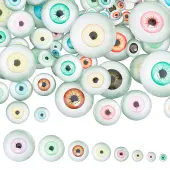 200Pcs 8 Styles Glass Craft Eyes Cabochons