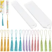 DIY Bookmark Making Kits. with Transparent Acrylic & Polyester Tassel Decoration
