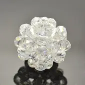 Transparent Glass Crystal Round Woven Beads