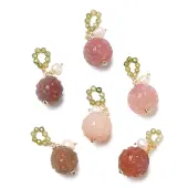 Natural Agate & Natural Pearl & Cubic Zirconia Pendant Decorations