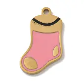 Christmas Theme 304 Stainless Steel Enamel Charms