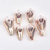 Electroplate Spiral Shell Pendants