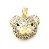 Brass Micro Pave Cubic Zirconia Pendants