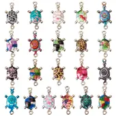 42Pcs 21 Colors Alloy Enamel Connector Charms