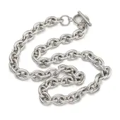 304 Stainless Steel Cable Chain Necklaces for Men Women