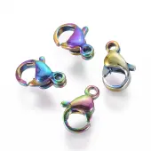 Ion Plating(IP) 304 Stainless Steel Lobster Claw Clasps