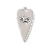 Eco-Friendly Brass Micro Pave Clear Cubic Zirconia Pendants